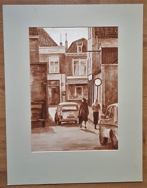 Ton Pape - Stadsgezicht kopen? Bied vanaf 50!