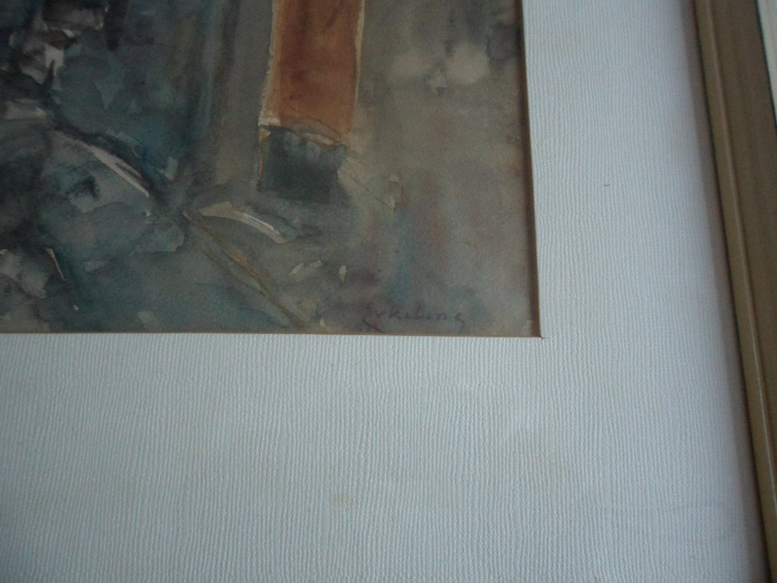 Niet of onleesbaar gesigneerd - Aquarel: doorkijk in een straatje" kopen? Bied vanaf 1!