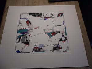 Huibert van Dorp - Zeefdruk, "Watt". kopen? Bied vanaf 20!