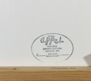 Karel Appel - Zeefdruk op doek, Catface - Ingelijst kopen? Bied vanaf 150!