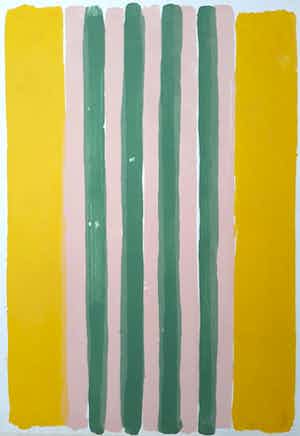 Adine Engelman - Abstracte compositie, monotype verkocht voor € 60!