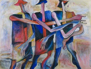 Jan van Wensveen - Acryl op papier kopen? Bied vanaf 1!