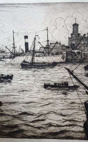 Jan Poortenaar - Haven Amsterdam met KNSM-gebouw kopen? Bied vanaf 125!