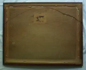 Toon Pluymers - Ingelijste ets , Gezicht op Antwerpen – Lijst, 56 x 71 cm. kopen? Bied vanaf 1!