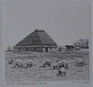 Rob C. Kila - Ets - Schapenboet Texel - 1993 - Gesigneerd kopen? Bied vanaf 1!