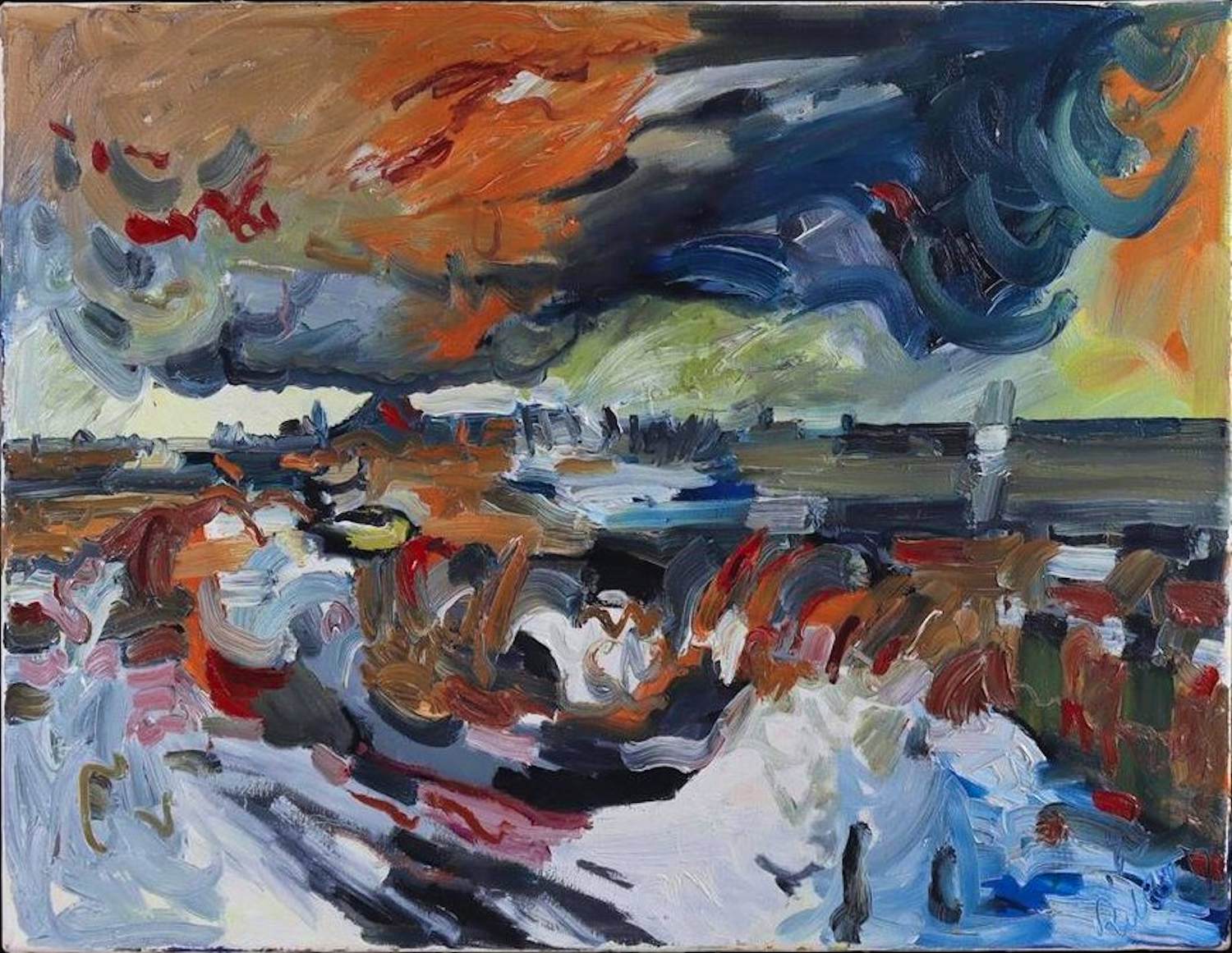 Dirkjan Ribbeling - Impressionistisch landschap kopen? Bied vanaf 175!