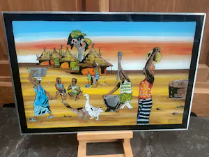 Niet of onleesbaar gesigneerd - Afrikaans Dorp. kaufen? Bieten Sie von 10!