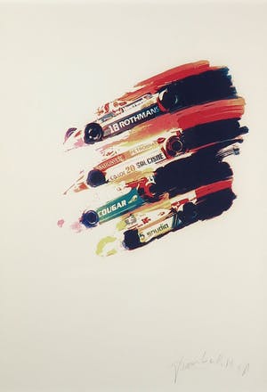 Frank Gude - Litho, Formule 1 - Ingelijst kopen? Bied vanaf 1!