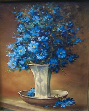 Franciscus Leonardus Corsius - Stilleven met asters. kopen? Bied vanaf 65!