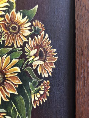 Niet of onleesbaar gesigneerd - Stilleven vaas met zonnebloemen kopen? Bied vanaf 1!