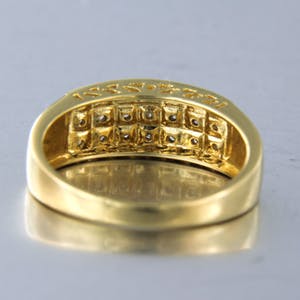 18K Goud - geelgouden ring met 0.10 ct single cut geslepen diamanten kopen? Bied vanaf 200!