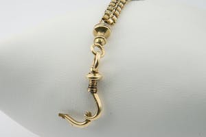 1488 - Antiek 19e eeuws - 14 krt geel gouden "dubbel" schuifcollier - LANG! kopen? Bied vanaf 970!