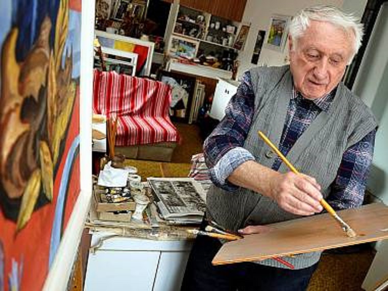 Luděk Majer - Litho, Winterlandschap 1 – gesigneerd & ingelijst – nr 41/50 - 1987 kopen? Bied vanaf 1!