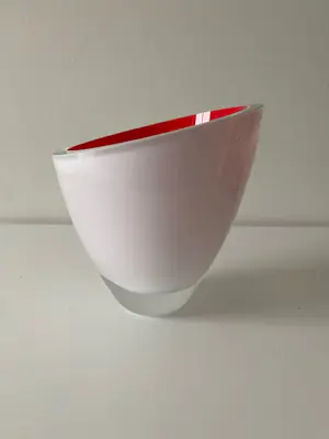 Royal Leerdam - Carina Riezebos decoratieve rood / witte cup kopen? Bied vanaf 29!