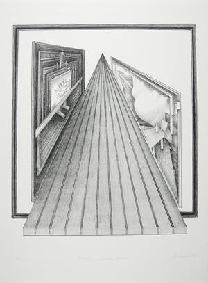 Gerhard Andrees - Handgesigneerde lithografie: Surrealistische Compositie kopen? Bied vanaf 24!