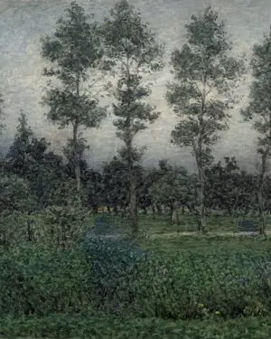 Paul Arntzenius - handgesigneerde aquarel | 'Laan met bomen' (POINTILLISTISCH WERK) kopen? Bied vanaf 600!