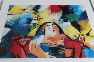 Rem de Boer - "Vrouw met Vogels" kopen? Bied vanaf 50!