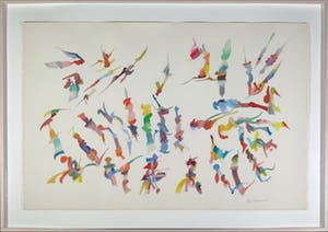 Henri Plaat - Gouache, Zonder titel - Ingelijst (Groot en zwaar) kopen? Bied vanaf 200!