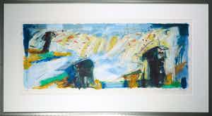 Richard Smeets - Zeefdruk, Landschap - Ingelijst (Groot) verkocht voor € 1!