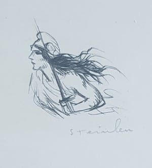 Theophile Alexandre Steinlen - Handgesigneerd Jeanne d'Arc kopen? Bied vanaf 150!