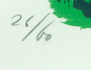 John Lie a Fo - Zeefdruk, Bleu oiseaux red fish - Ingelijst kopen? Bied vanaf 30!