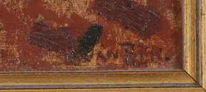 Nico van Rijn - Stilleven met bord en appel kopen? Bied vanaf 350!