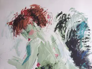 Annemarie de Groot - Subtiel naakt | Grote kleuren zeefdruk kopen? Bied vanaf 39!