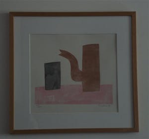 Klaas Gubbels - Kan/zwarte beker (mooi gelijst!) kopen? Bied vanaf 350!