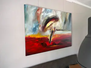 AcheterGena - “Balance” groot abstract/figuratief werk? Enchérissez de 350!