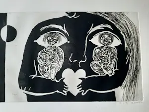 Ans Wortel - aquatint ets, Natuurlijk gun ik iedereen…, kopen? Bied vanaf 50!