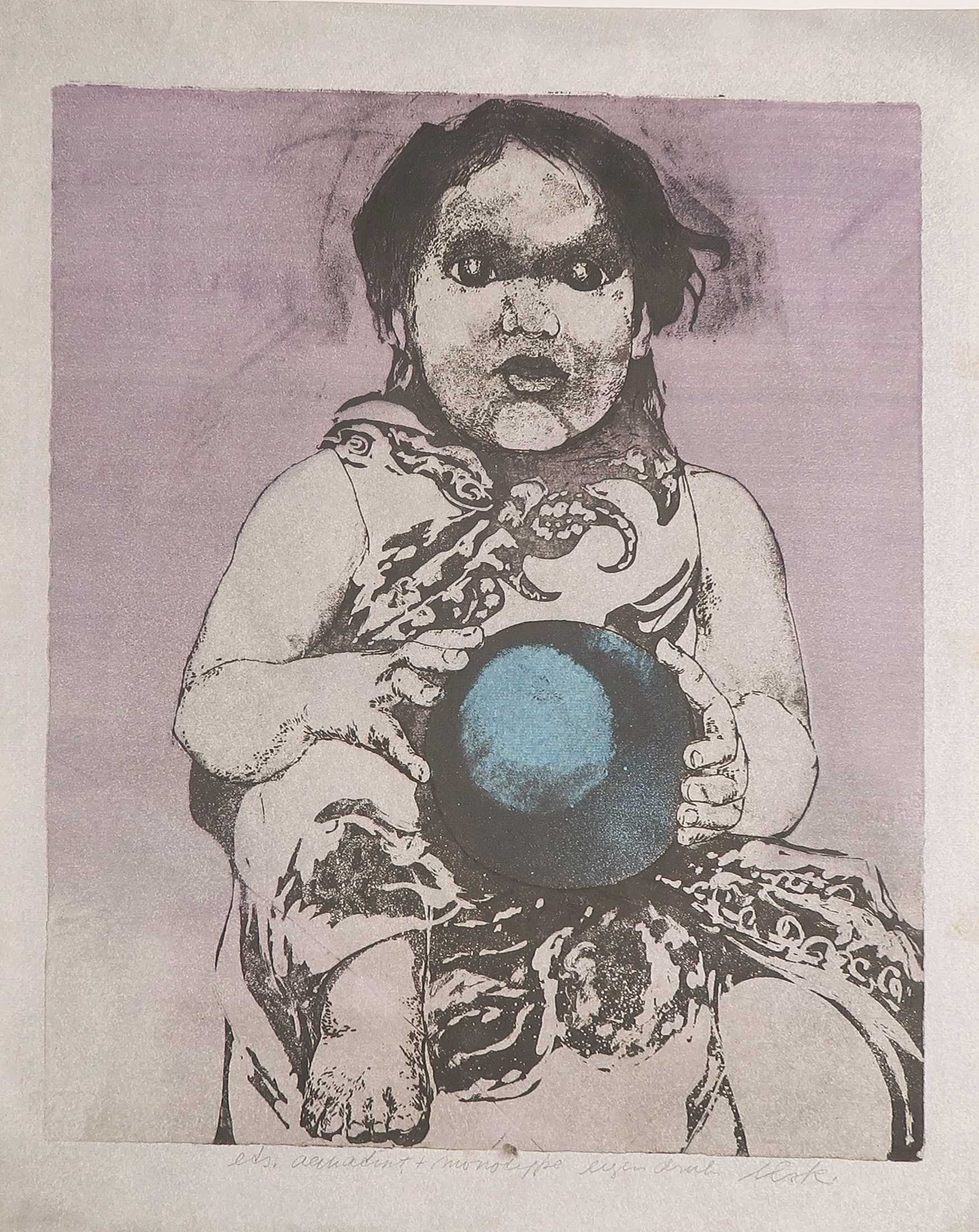 Els Korver - Ets, aquatint en monotype, Zonder titel kopen? Bied vanaf 20!