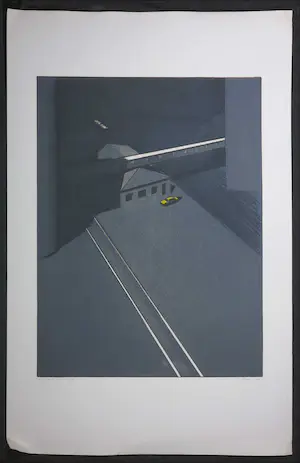 Peter Bes - Ets en aquatint, Silo kopen? Bied vanaf 50!