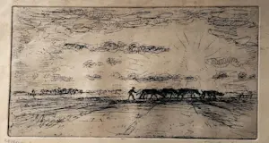 Johan Dijkstra - Landschap met boer en koeien kaufen? Bieten Sie von 450!