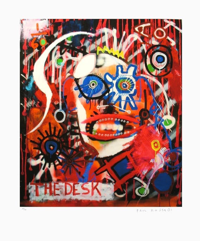 Paul Indrek Kostabi - Handgesigneerde giclée, The Desk verkocht voor € 65!