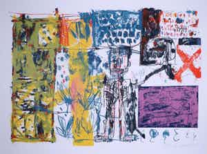 Rik van Iersel - Zeefdruk, Zonder titel verkocht voor € 35!