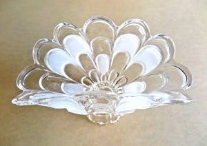 Walther glas - Schaal op voet -Design Bloem I -Zware kwaliteit loodkristal-Geslepen&Gesatineerd kopen? Bied vanaf 1!