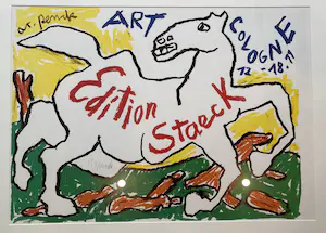 A.R. Penck - Grote zeefdruk handgesigneerd kopen? Bied vanaf 190!