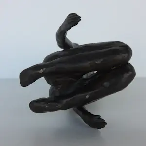 Mieke Oldenburg - Twee bronzen beeldjes, Vrouwfiguur / hoofden kopen? Bied vanaf 150!