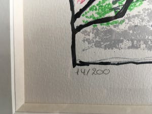 Corneille - Mooi ingelijste kleine zeefdruk in pasteltinten kopen? Bied vanaf 205!