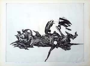 Roger Chailloux - Brief aan Gerrit Achterberg - ets uit 1965 uitgave Prent 190 - 6/190 - 21916 verkocht voor € 65!