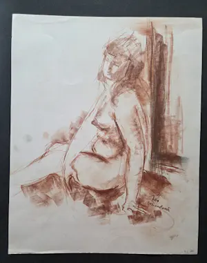 AcheterTheo Beerendonk - Naakt. Portret vrouw. Roodkrijt.? Enchérissez de 59!