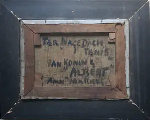 Antonia Vogelzang - "Mimosa in grijze aarden Vaas". kopen? Bied vanaf 60!