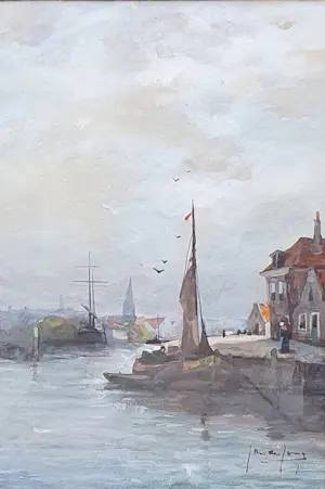 Jan de Jong - Uitkijk op de oude haven kopen? Bied vanaf 190!