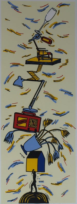 Hans Wap - Ingelijste zeefdruk , Nieuwe woning - 2007 – oplage 60 ex. kopen? Bied vanaf 50!