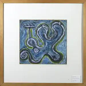 Piet Stenneberg - Gouache, Zonder titel - Ingelijst vendu pour 80€ !