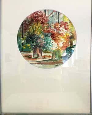 Herman Ouboter - Aquarel bloemen verkocht voor € 45!