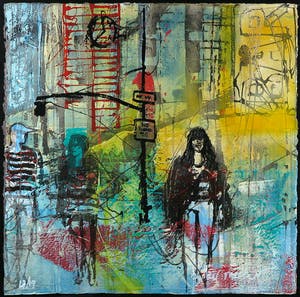 Peter Meijer - Zeefdruk op geschept papier, No Turns - Ingelijst kopen? Bied vanaf 50!