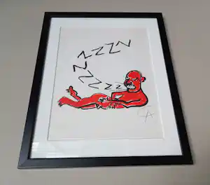 Alexander Calder - Lettera Z Photolithographie 1974 Bolaffi Arte signiert, gerahmt verkauft für € 149!