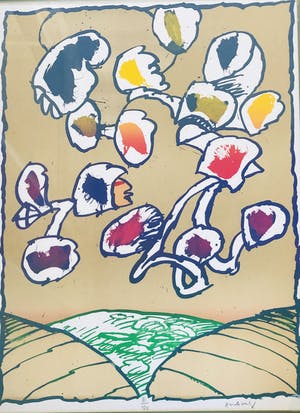 Pierre Alechinsky - sans titre maar met lijst! kopen? Bied vanaf 685!