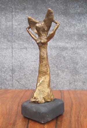 Brons (Onbekend) - Vrouw met hoed. kopen? Bied vanaf 45!